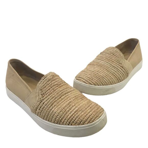 Vince Ivory Blair Raffia Sneakers Size 7.5 - Picture 1 of 8